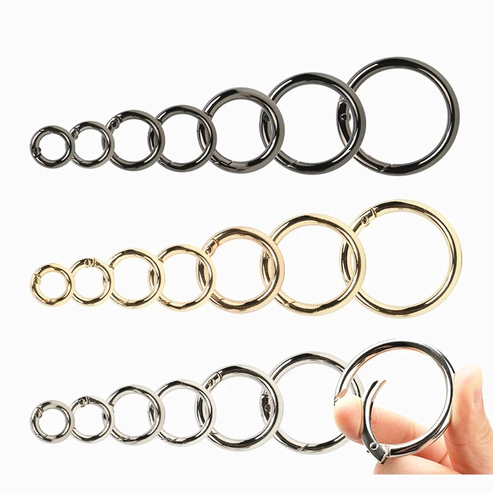 Keyring Dog Chain Zinc Alloy Handbags Openable Ring Buckle Spring Gate O-Ring Buckle Snap Clasp Snap Hooks