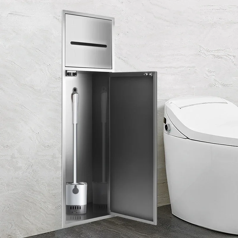 Toilet Bathroom Metal Stainless Steel Built-in Niche Built-in Finished Shelf