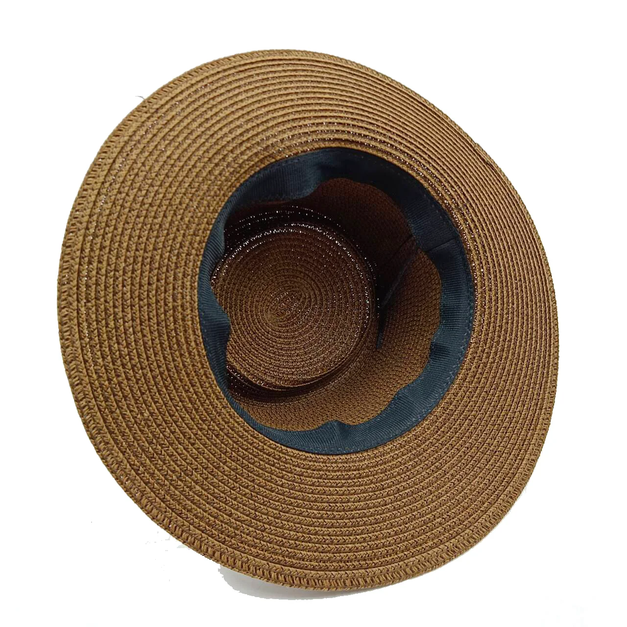 Summer sun straw hat 2024 concave and convex top adjustable elastic webbing accessories men and women sun hat outdoor beach hat