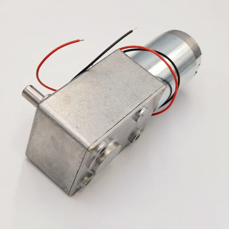 600JSX-4468 7144 Square Turbo-Worm Gear Reduce Box Self-Lock 12V 24V Motor High Torque Speed 1/5/10/15/30/60/100RPM Single Shaft