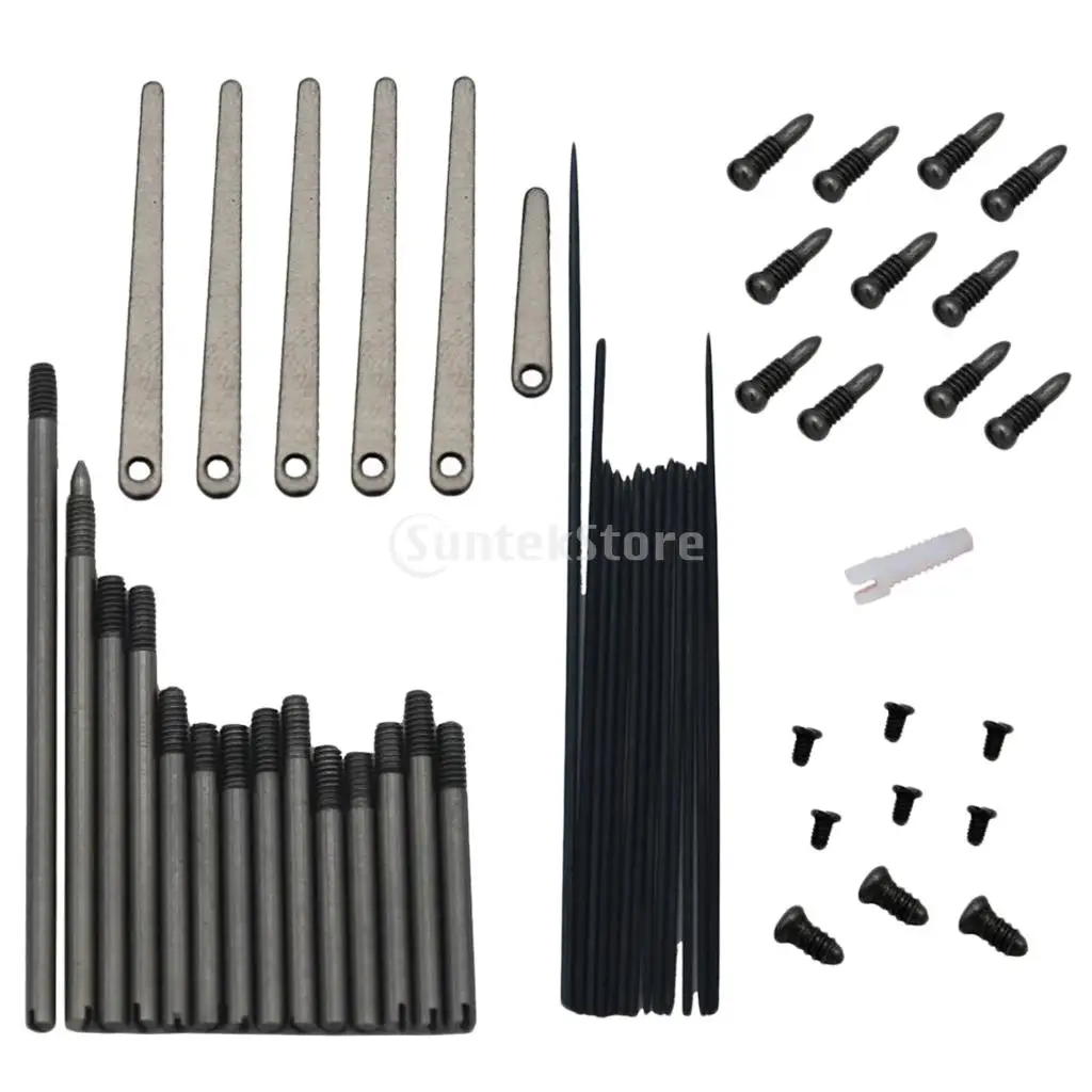 Tooyful 1 Set Clarinet Repair Tool Kit Steel Spring Leaf Key Rollers Screws Reed Needle Woodwind Parts Clarinet Maintenance Repa