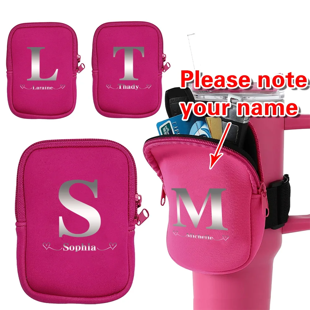 اسم مخصص يده أكياس زجاجات المياه المحايدة الملحقات في الهواء الطلق الرياضة كوب ماء المعصم الحقيبة سستة حقيبة التخزين الصغيرة #1