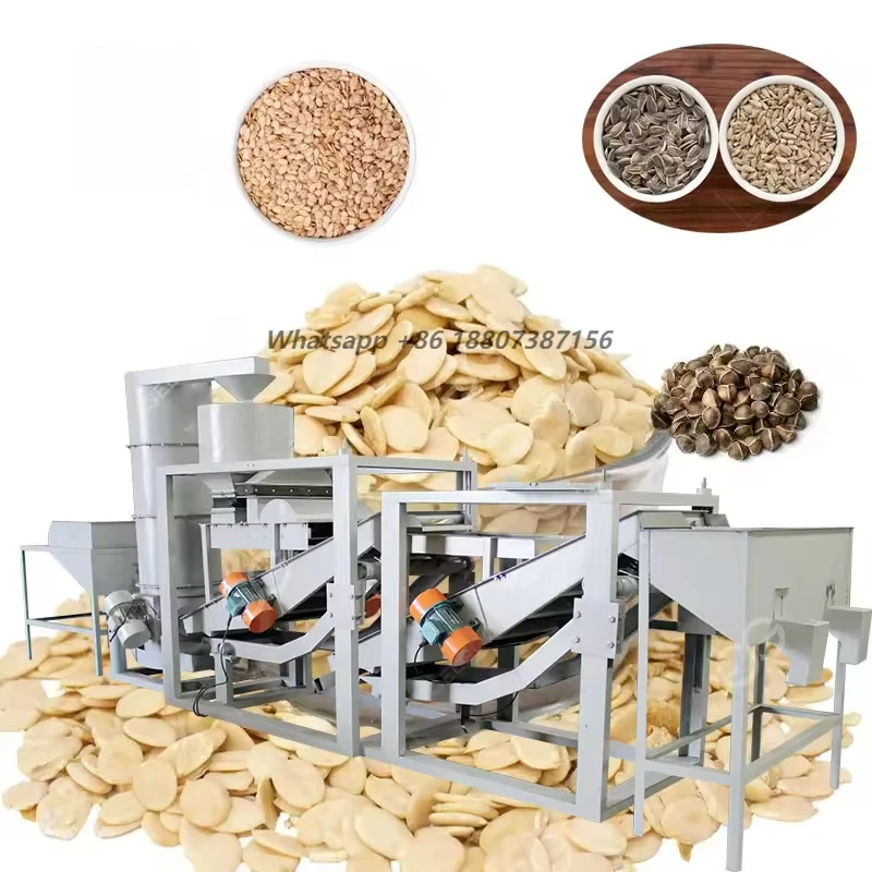 Automatic Kernel Shelling Sunflower Seed Dehulling Separating Sheller Watermelon Seed Shell Remove Pumpkin Seeds Peeling Machine