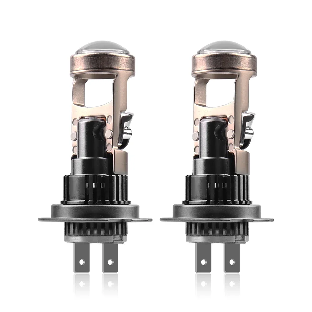 

Pop 2Pcs H4 LED Lens H7 LED Light H11 LED Car Headlight Bulb Mini Lens Projector 9005 HB3 9006 HB4 H10 120W 30000LM