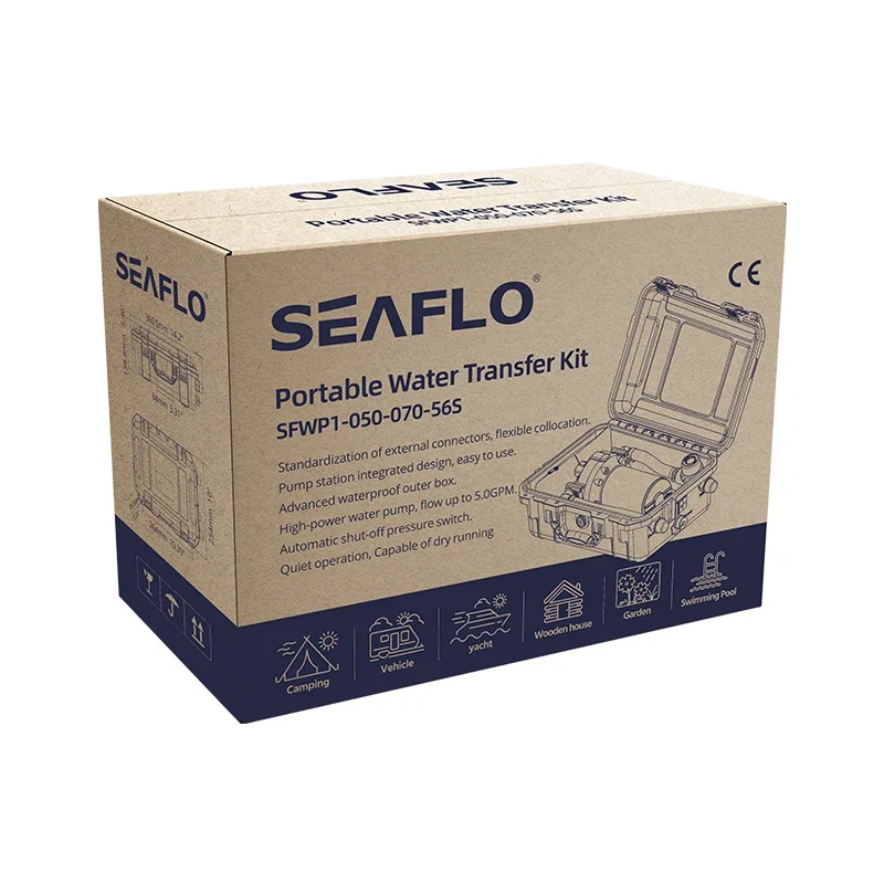 SEAFLO-Kit de livres haute pression, pompe d'appoint mobile pour livres de fenêtre, HOBooks, livres de sol, lavage de voiture