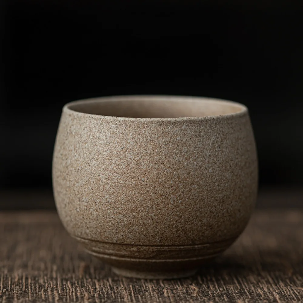 Kung Fu Tea Set Japanese Stoneware Tea Cup 80ml Retro Master Cup Handmade Ancient Style Coffee Mug Matcha