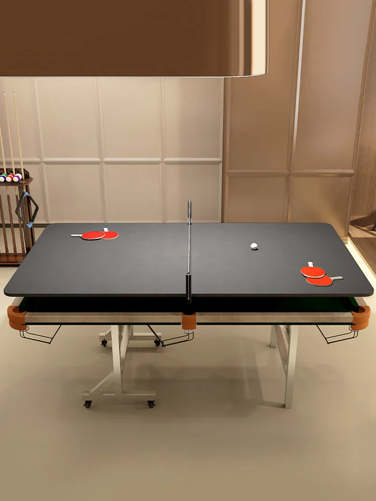 Billiards and table tennis two-in-one table five-point home practice adult standard family folding indoor small 5.