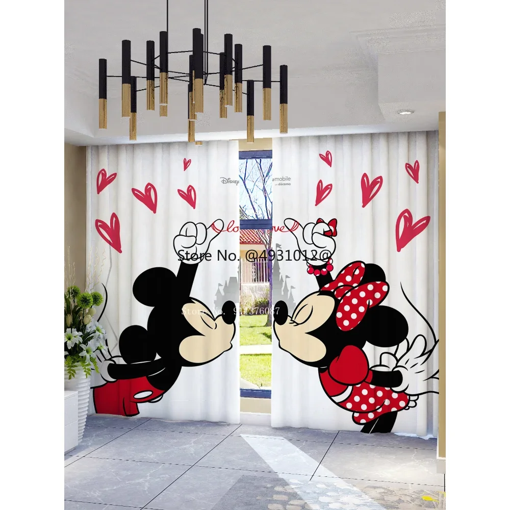 

Disney Castle Mickey Mouse Minnie child 3D Blackout Curtains Bedroom Living Room Home Window Decor Baby Kids Boys Girls Gift