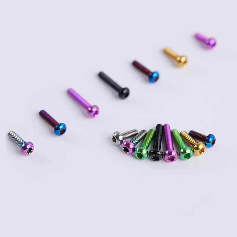 1pcs Titanium Alloy Bolts M4 M5 M6 M8 x 6 8 9 10 12 14 15 16 18 20 25 30 35 40 45 50mm Inner Plum Screw For Bicycle Accessories