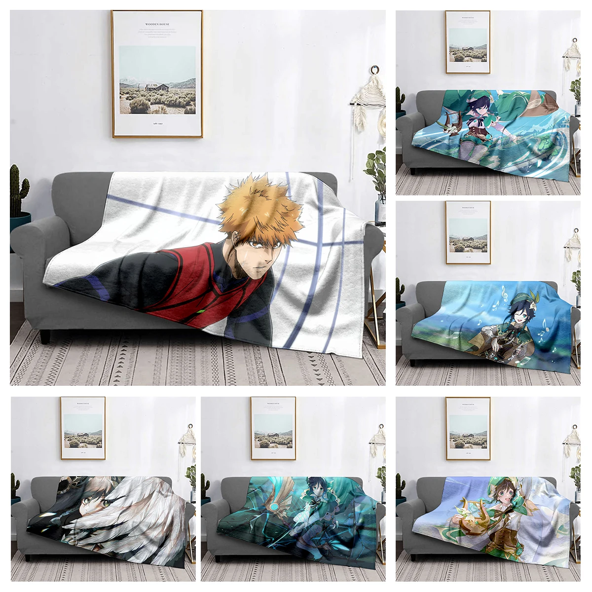 Home decoration plush Sofa blanket Colorful Animal  Bedspread on the bed anime fluffy soft blankets thick blanket for winte