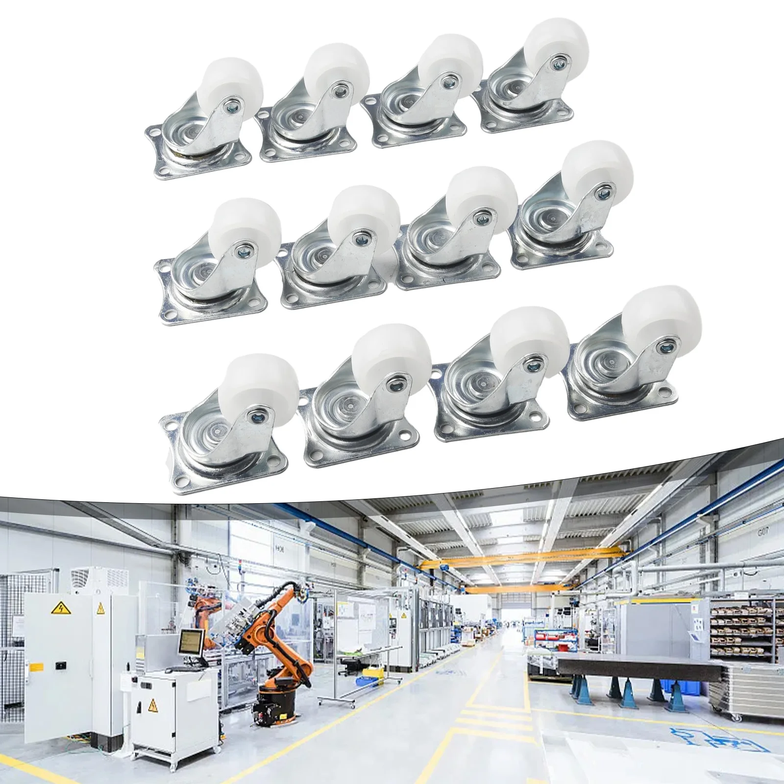 Parts Swivel Casters Homes Warehouses White/silver 4/12pcs Bearing Wheels Wheel Material Handling High Quality