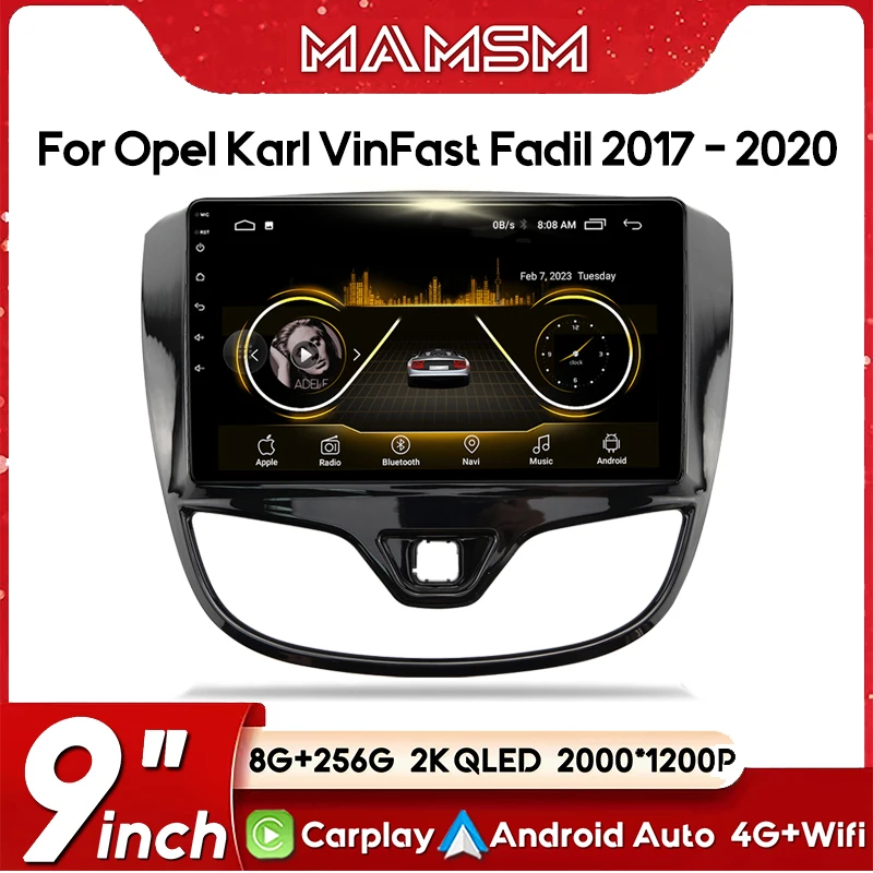 

AI Voice Android 13 Car Radio For Opel Karl 2017-2020 Carplay Auto 4G Multimedia Player GPS Navigation Stereo RDS No 2 Din DVD