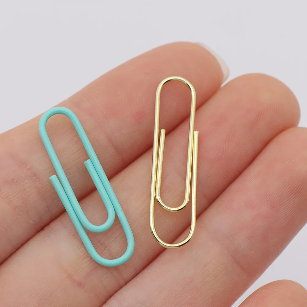 Colorful Paper Clips Holders Acrylic Clips Dispenser Colored Bookmark Magnetic Paperclips for Office School Binding Supplies