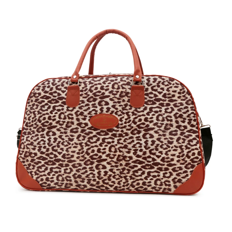 Super Cool Leopard Oxford Travel Tote Bags Large Capacity Hot Trendy Retro Handbags for Women 2024 Fashion Versatile Popularity