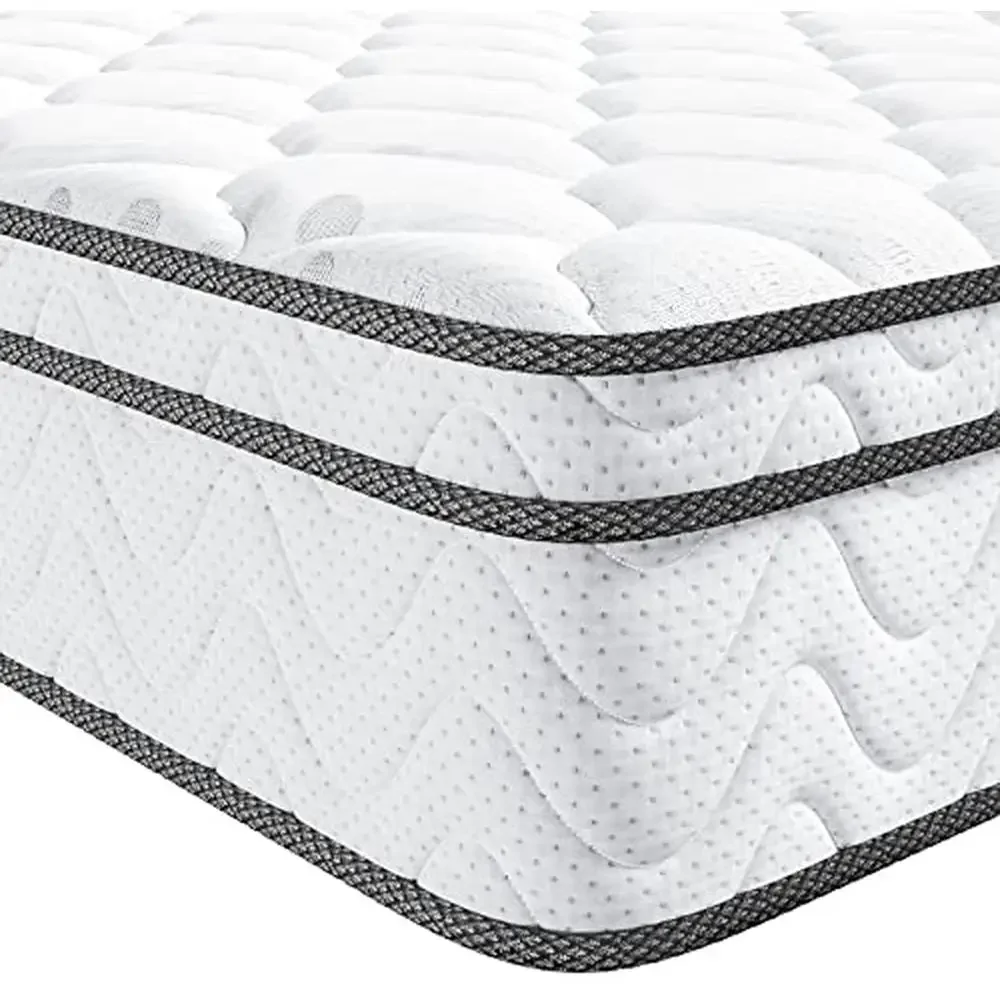 12 Inch Hybrid Queen Mattress with Memory Foam & Pocket Spring Support Ergonomic Design Breathable & Healthy Ultra Quiet Vacuum