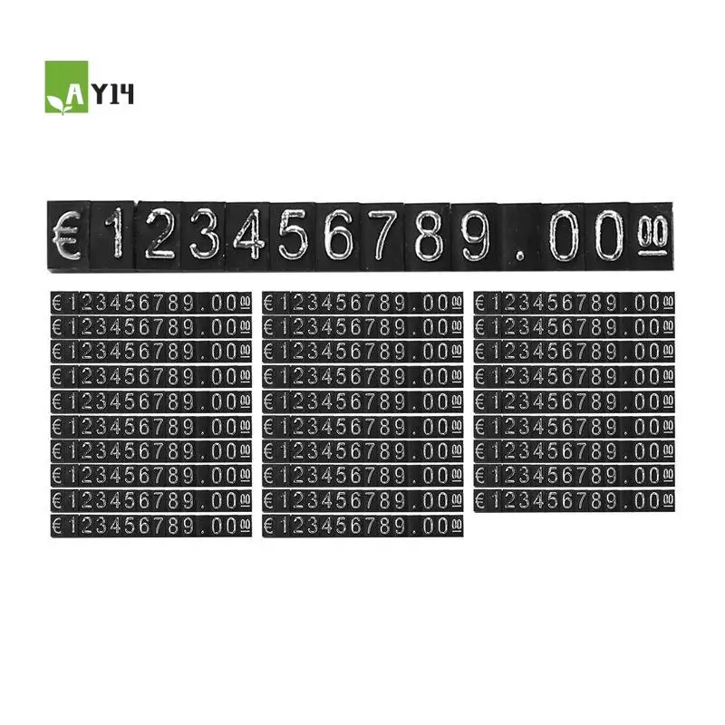 

AY14 -30Sets Plastic Cubes Price Display Tags Adjustable Number Stand Frame Label Shop