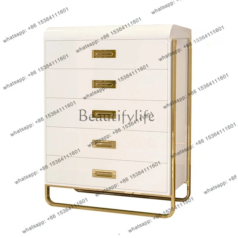 

Комод современный простой комод черная краска маленькая квартира спальня шкаф для хранения шкафчик для гостиной в гонконгском стиле