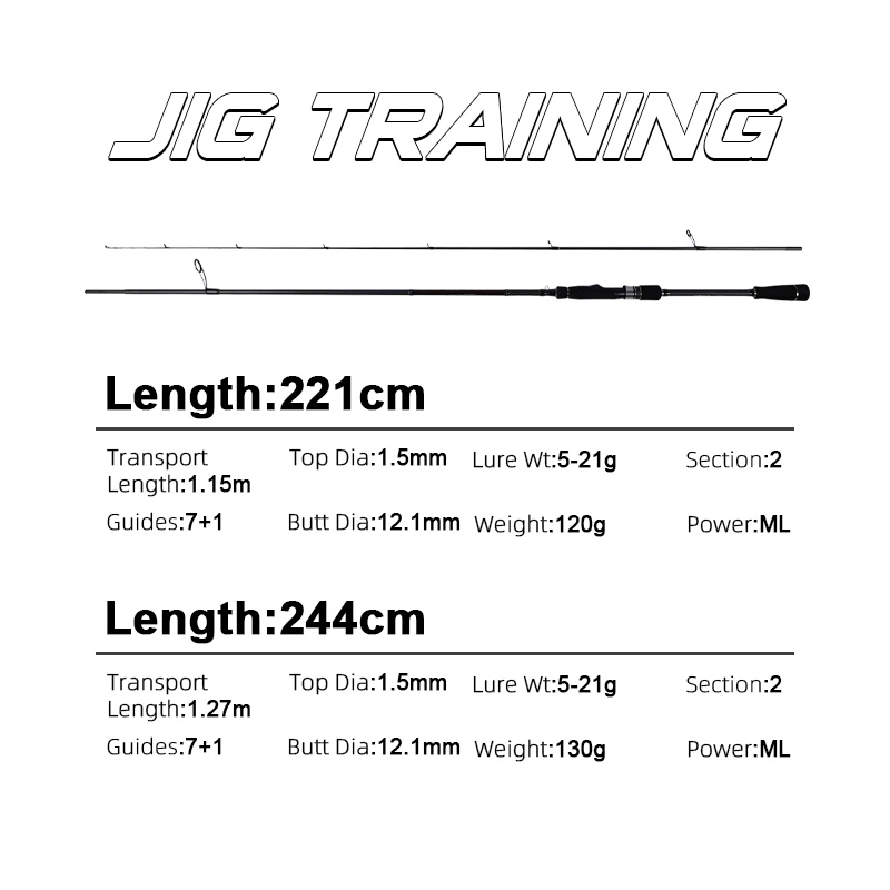 MIFINE Jig Training Spin Spinning Rod 5