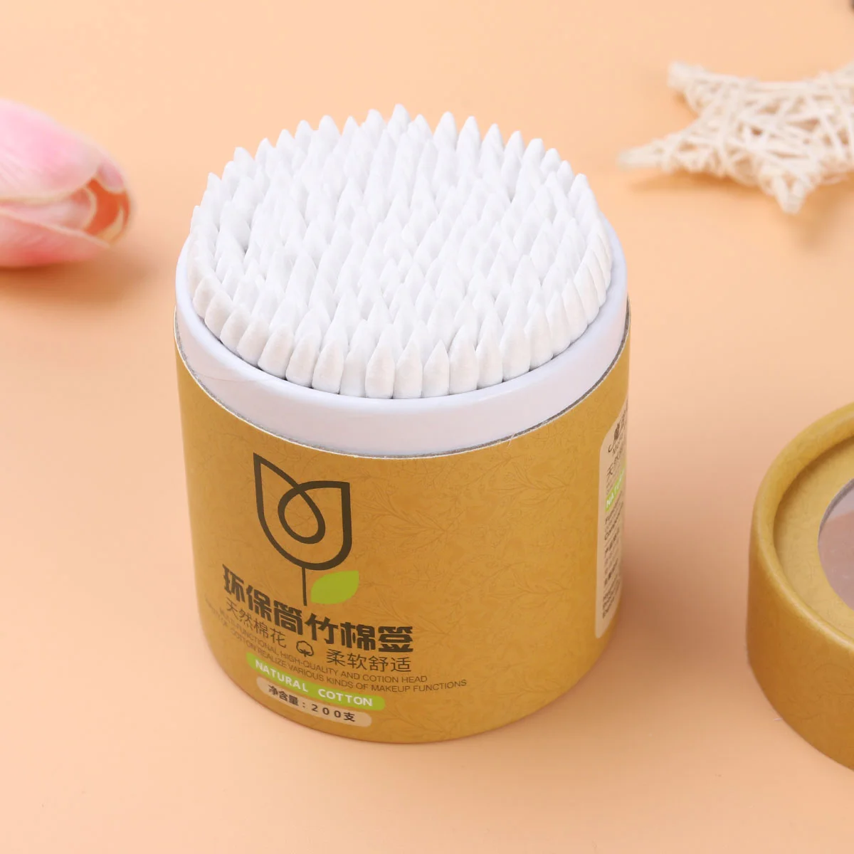 200pcs Disposable Double Head Cotton Swab Makeup Supplies Women Makeup Cotton Buds Tip Ear Clean Tools (White)