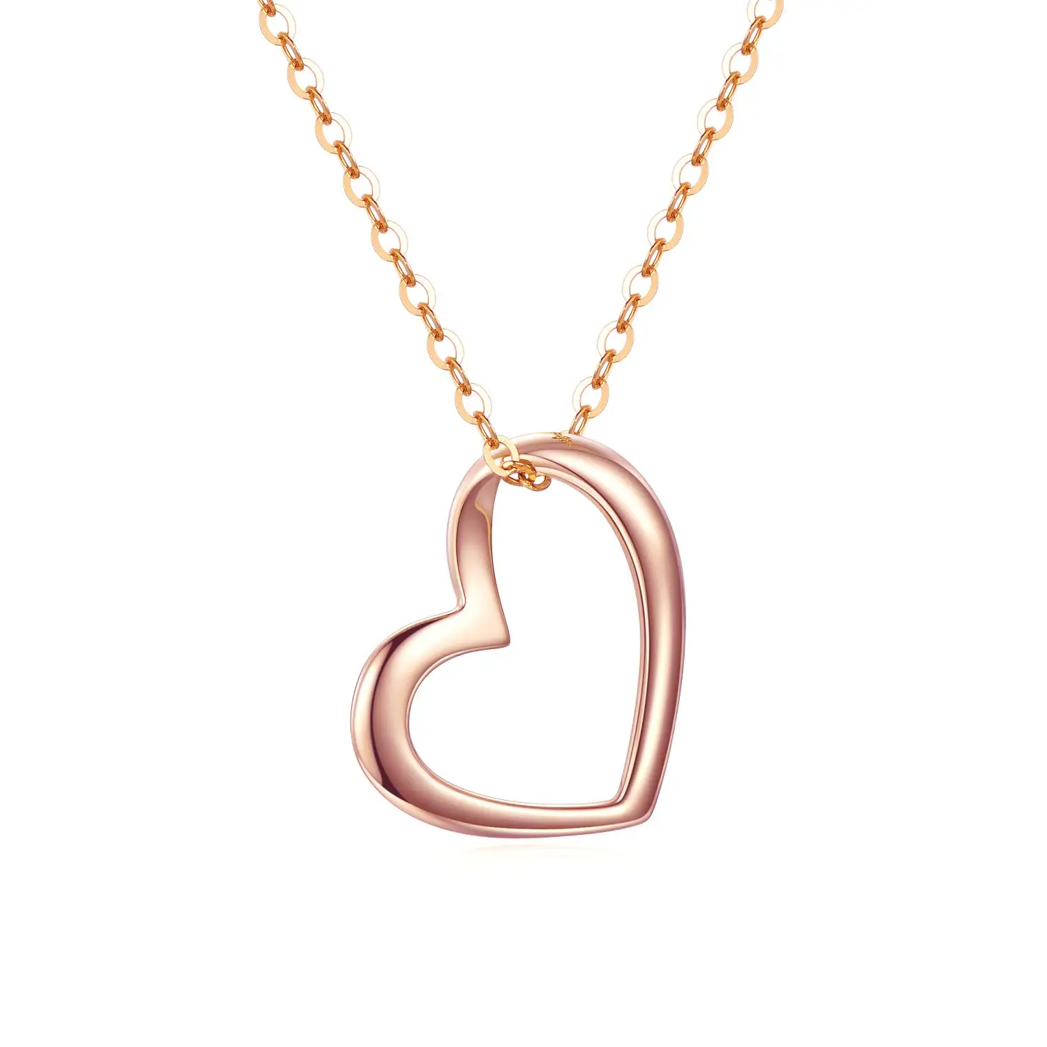 

YFN Solid 14k Gold Heart Necklace for Women Fine Gold Love Fine Jewelry Gifts for Women Birthday Pesent for Her 16+2 Inch