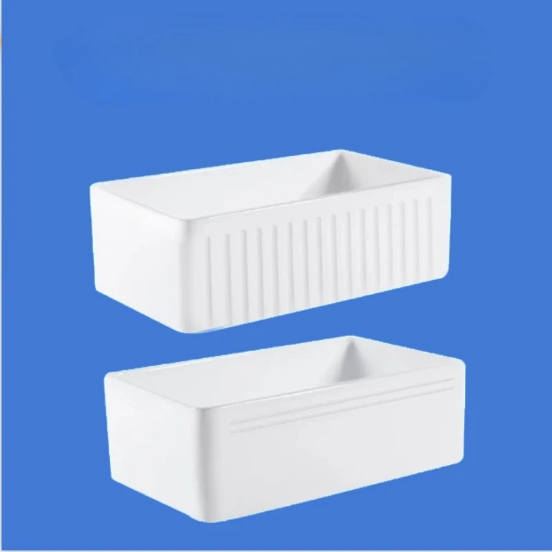 Refractory soil vegetable basin Ceramic vegetable basin High quality semi-embedded sink vegetable basin Deep bottom