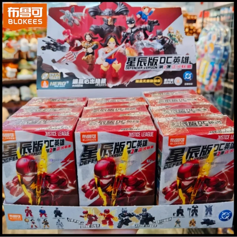 

Blokees DC Series Blind Box Defender Version Vol.2 Justice League Batman Superman Wonder Woman Action Figures Assembled Toys