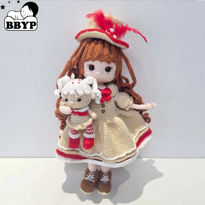 

Handmade Knitting Doll Crochet Mira and Mimi Dolls For Home Accessories Craft Gifts Ornaments
