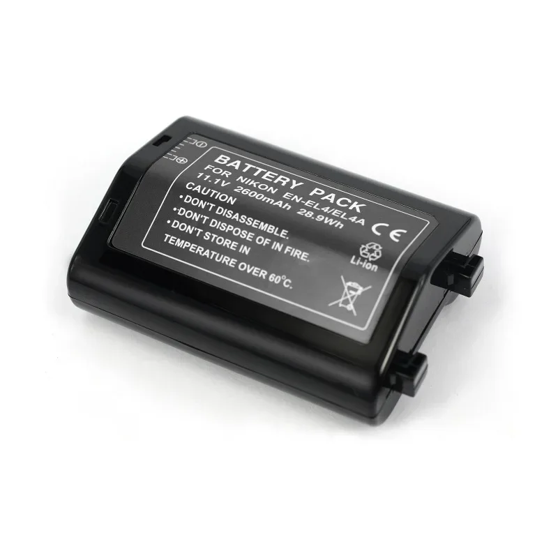 High quality 2600mAh EN-EL4A Replacement Battery For  Nikon D3 D3X D3S D2X D2H D2XS D2HS 11.1V