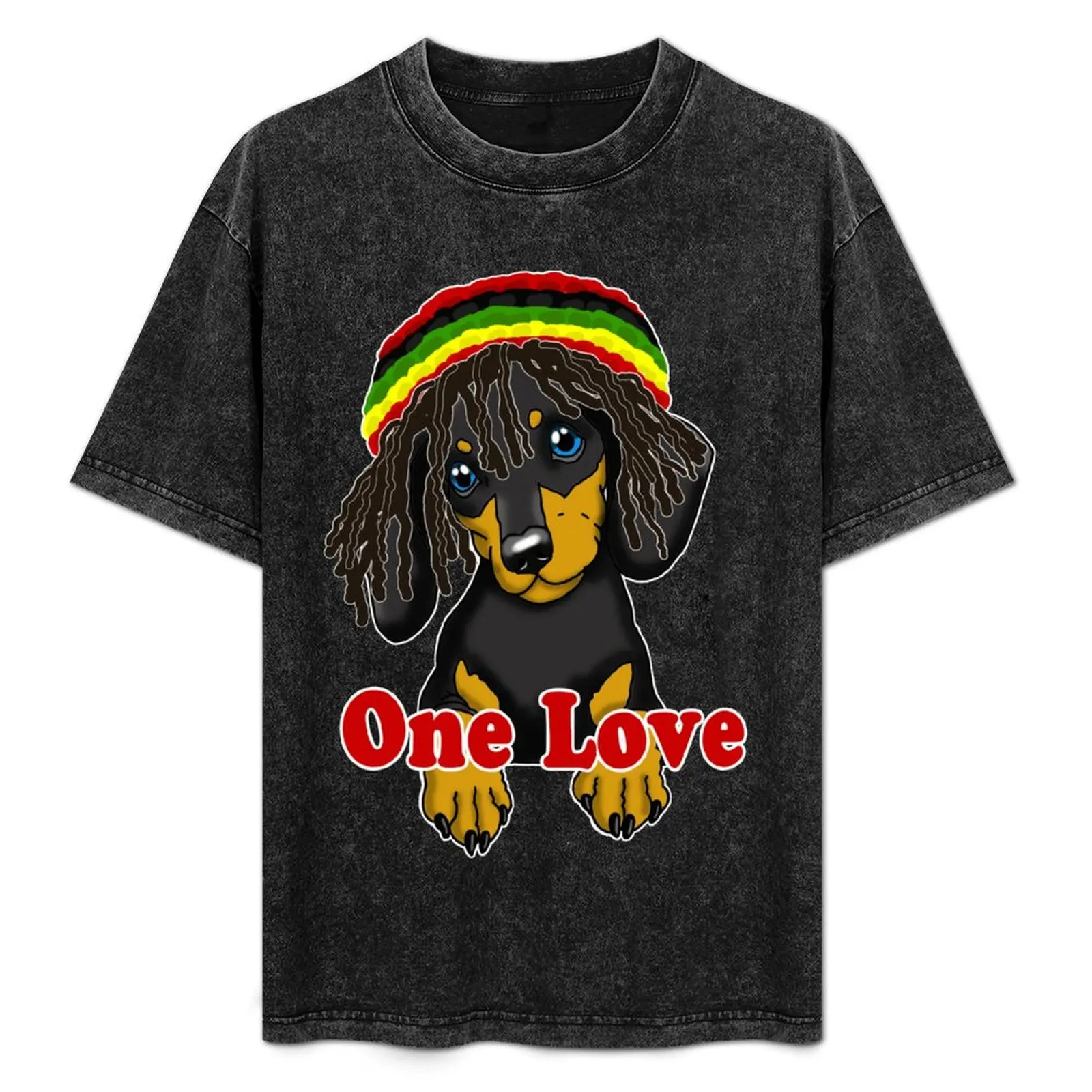 

Reggae Doxie Dachshund Lovers T-Shirt black cotton t-shirt plain for man package cotton t shirt pack T-Shirt