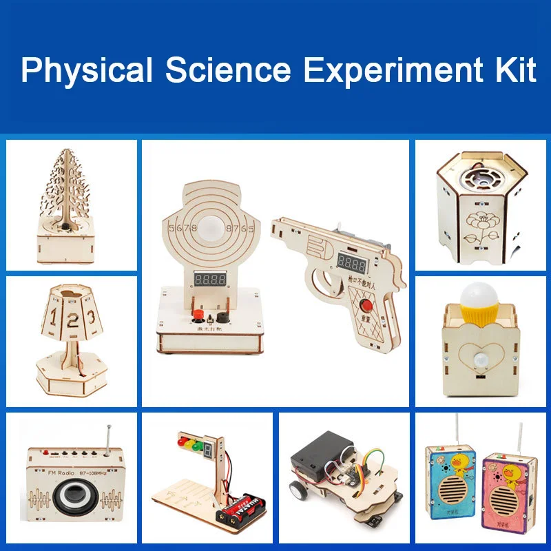 New Science Toys STEM Projects Kits 3D Assemble Physical Smart Model Wood Puzzle Toy Educational Scientific Experiment Kit