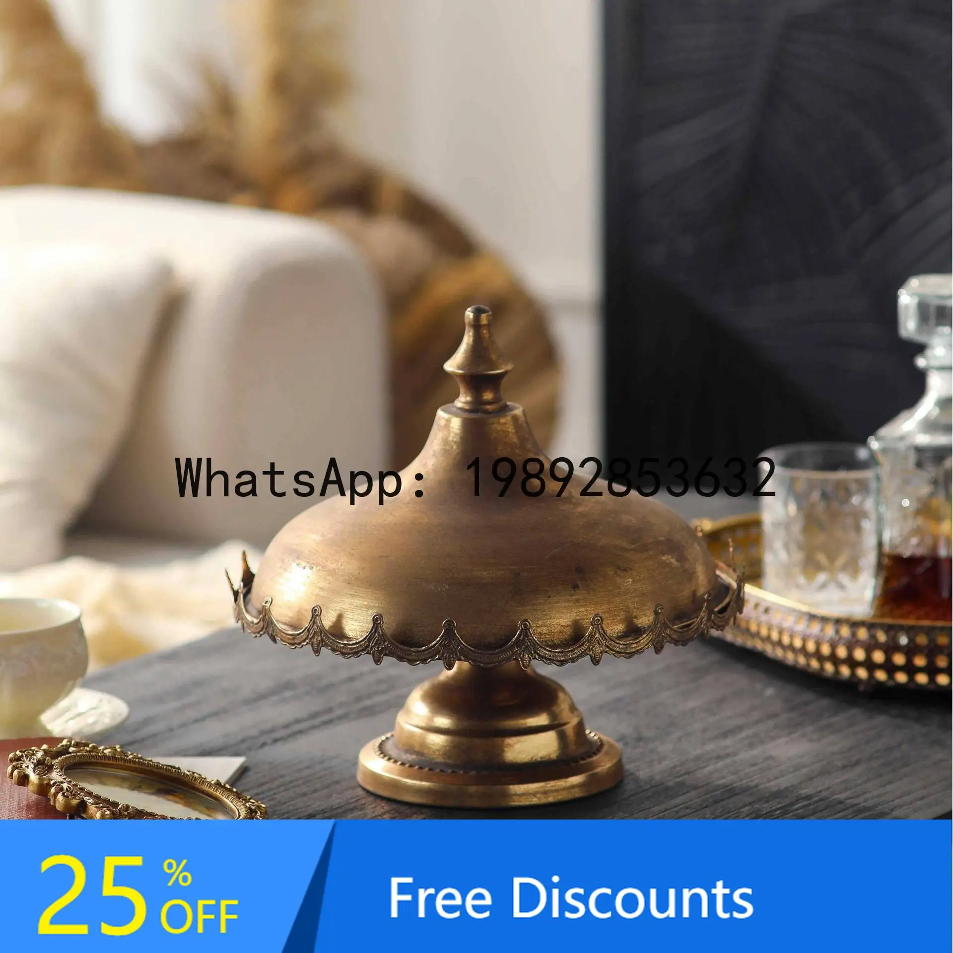 

CZ French Antique Iron Art Metal Tray Photography Prop for Photoshoots, Homestay Hotel Interior Decoration Ornament