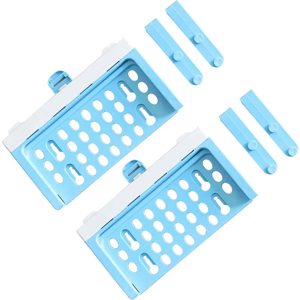 2 قطعة كيس النفايات المعلقة رف طوي Pp رفوف التخزين للمنزل المطبخ الحمام كيس القمامة الرف القمامة المنظم #5