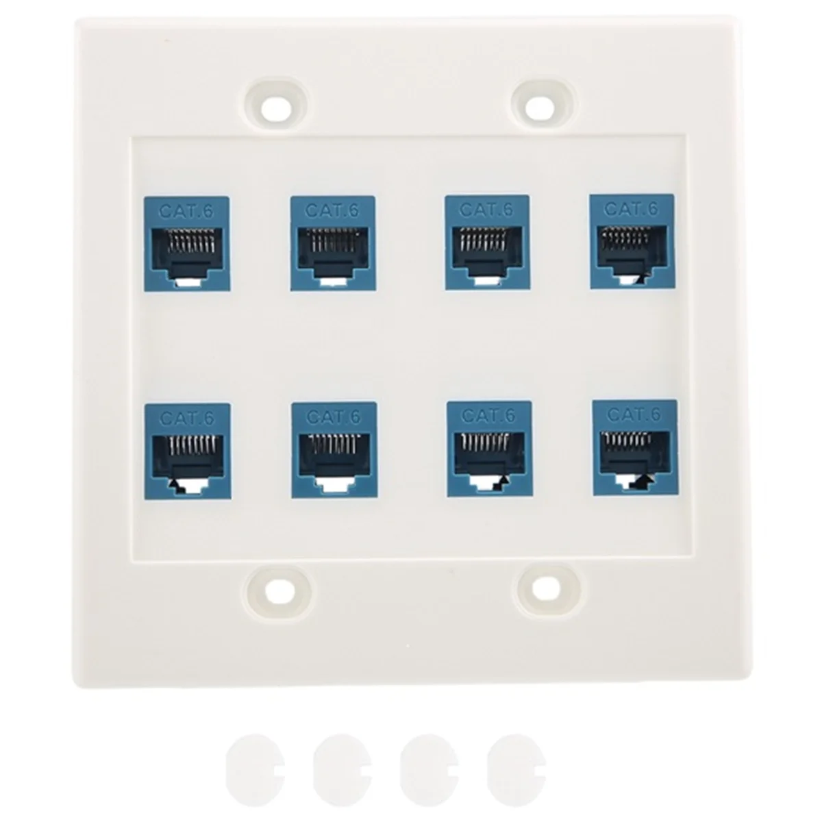 

Настенная панель Ethernet, 2 шт., 8 портов, двойной разъем Cat6, разъем RJ45, сетевой кабель, лицевая панель «мама-мама»