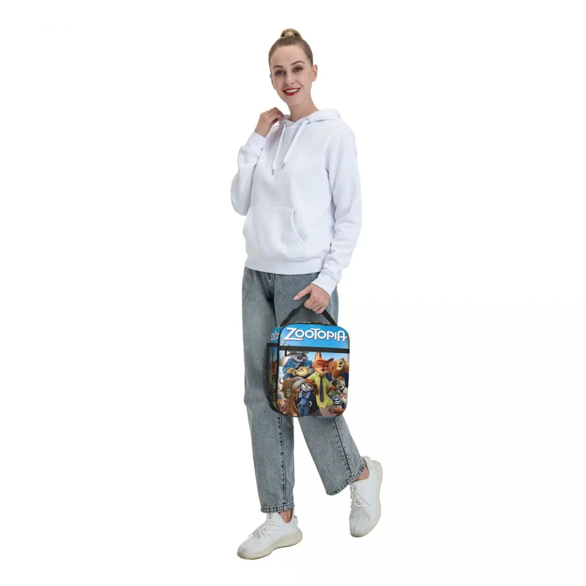 حقيبة غداء معزولة من Zootopia، حاوية غداء عالية السعة، حقيبة حرارية، صندوق غداء، حقيبة حمل للكلية الخارجية، فتاة صبي