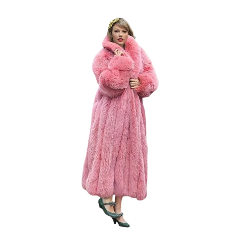 Новое пальто из искусственного меха женское розовое толстое теплое длинное пальто из искусственного меха длинное пальто из искусственного меха teddy borg roman зеленый