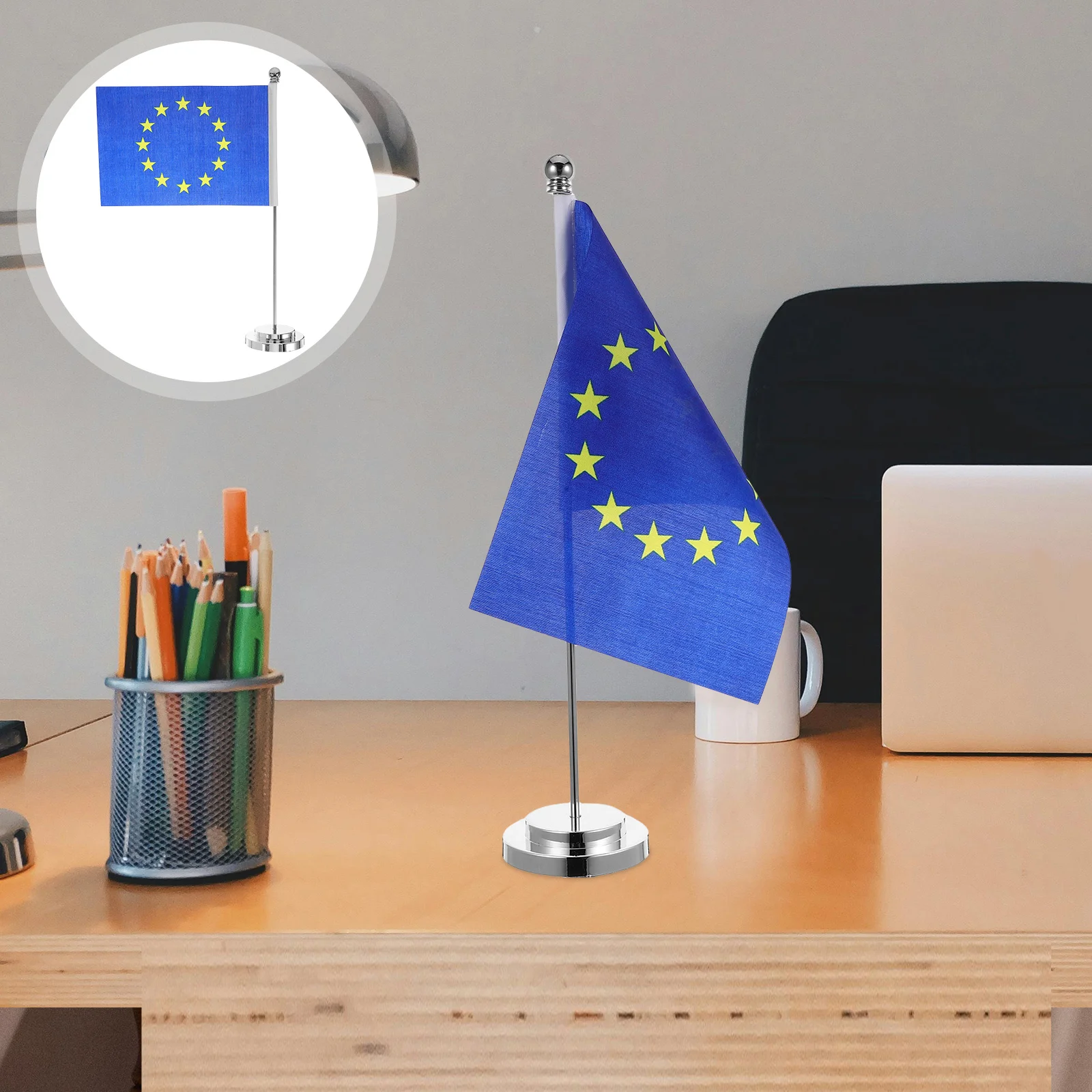 

Elegant Eu Mini Flag for Desk Versatile Use Enhances Ambiance Thoughtful Gift for Holidays Mini National Flags