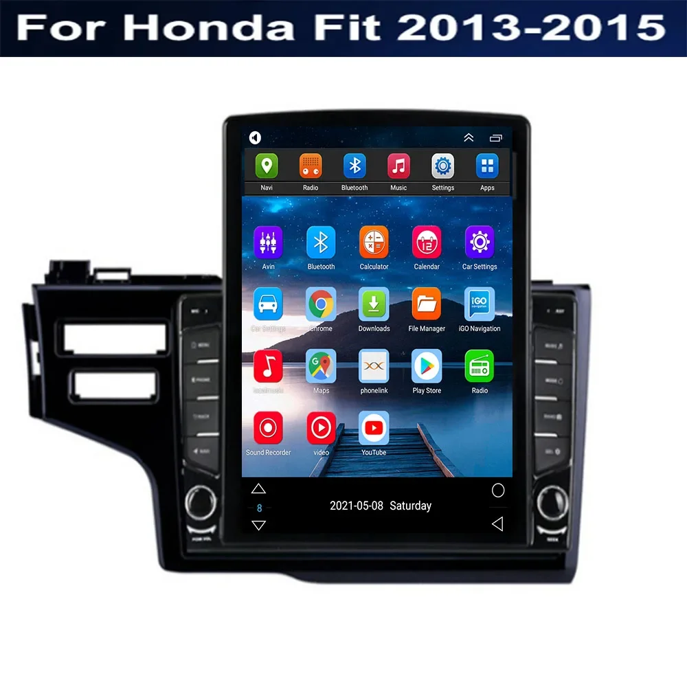 راديو سيارة على طراز تسلا لهوندا جاز 3 2015 - 2030 Fit 3 GP GK 2013-2030 CarPlay اللاسلكي أندرويد 14 السيارات الوسائط المتعددة لتحديد المواقع DVR #4