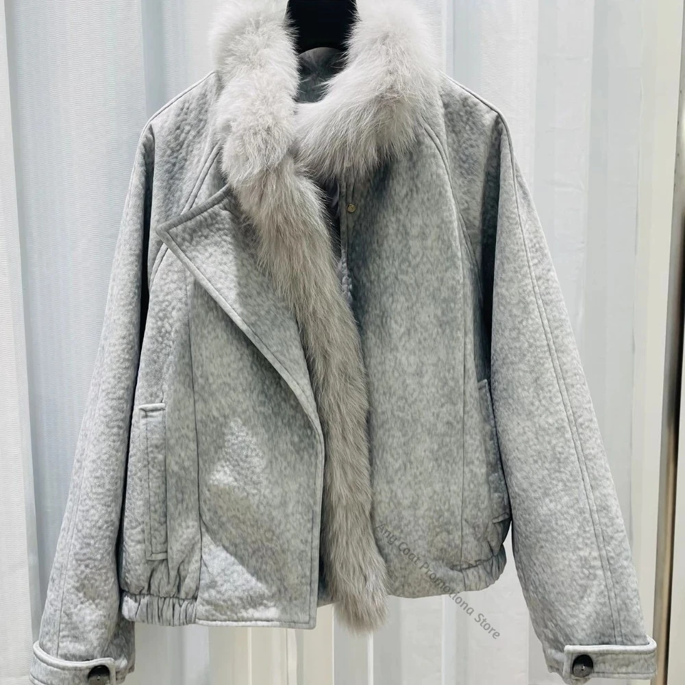Women Goose Down Puffer Jacket Plush Warm Thick Winter Outercoat Loose Fit Old Money Lightweight Cozy Cold Weather Outerwear
