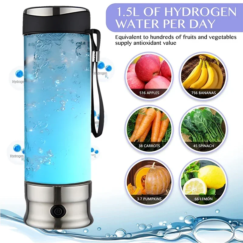 Hydrogen Water Generator Water Bottles ORP Hydrogen Rich Water Bottle Filter Ionizer Maker Portable Healthy Cup Hot Sale