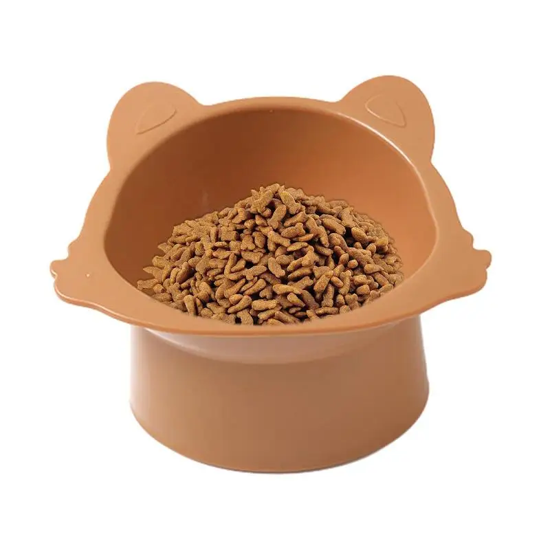 High Cat Food Bowl 400ml Tilted Raised Pet Bowl Anti-Slip Elevated Cat Food Bowls Food Grade Pet Feeding Bowls For Food And