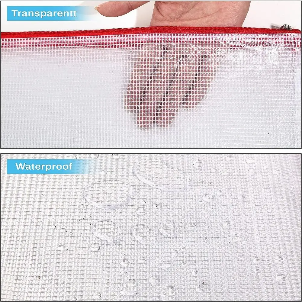 Cosmetische Make-Up Tassen Mesh Rits Zakje Document Organisator Grote Capaciteit Document Map Plastic Archiefmap