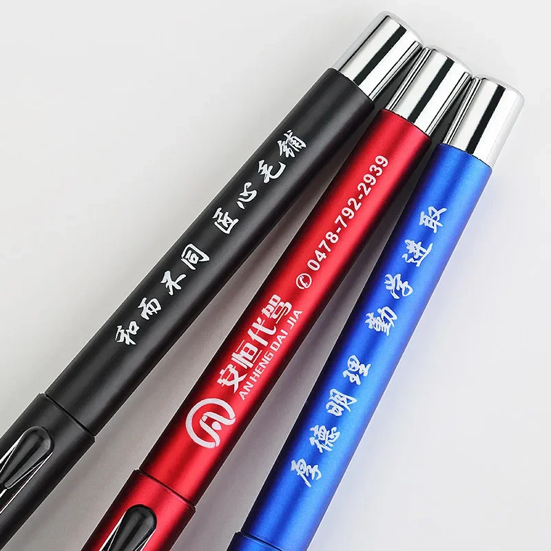 100pcs Custom Advertising Logo Gel Pen Business Pen Gift Advertising Signature Pen  Wholesale