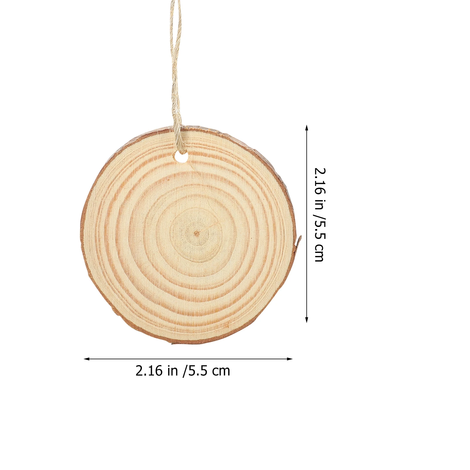 

10Pcs Wood Rounds for Crafts Natural Wood Slices with Pre-Drilled Holes Ideal for Painting Christmas Ornament Projects