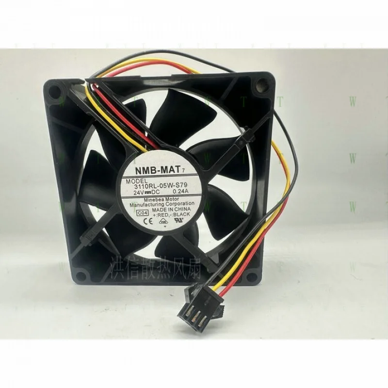 H 1 шт. Вентилятор NMB 3110RL-05W-S79 DC24V 0,24A 8025 8CM 3-контактный охлаждающий вентилятор