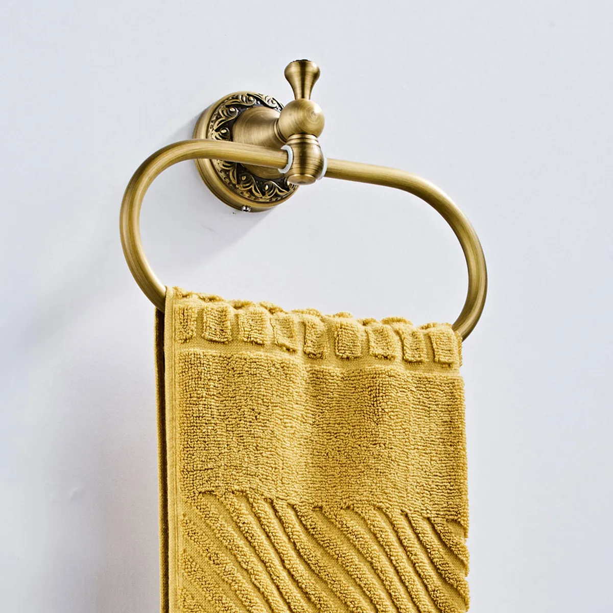 

Copper Towel Ring Wall Mount Towel Ring for Bathroom Space Saving Elegant Modern Fixture Compatible with