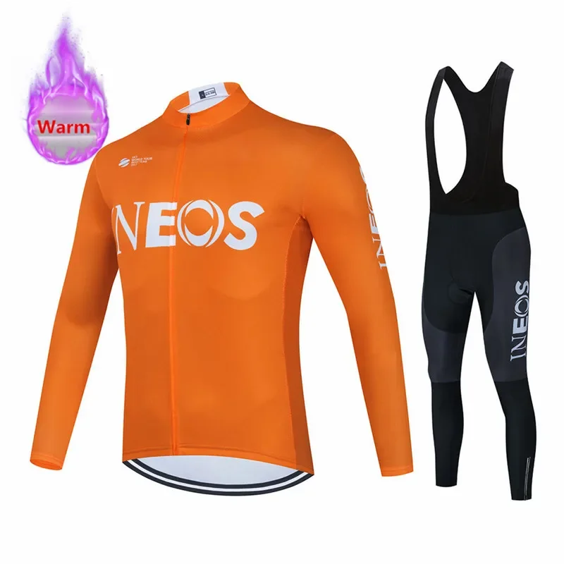 2025 New Ineos Team Winter Cycling Clothing Suits Long Sleeves Thermal Fleece Set Man Bike Clothes Wear Maillot Ropa Ciclismo