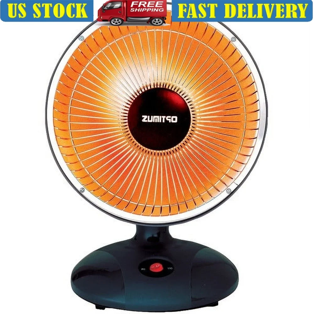 휴대용 전기 접시 히터 300W 실내 복사 공간 히터(쿨 터치 하우징 포함) 팁오버 스위치 에너지 효율적인 디자인