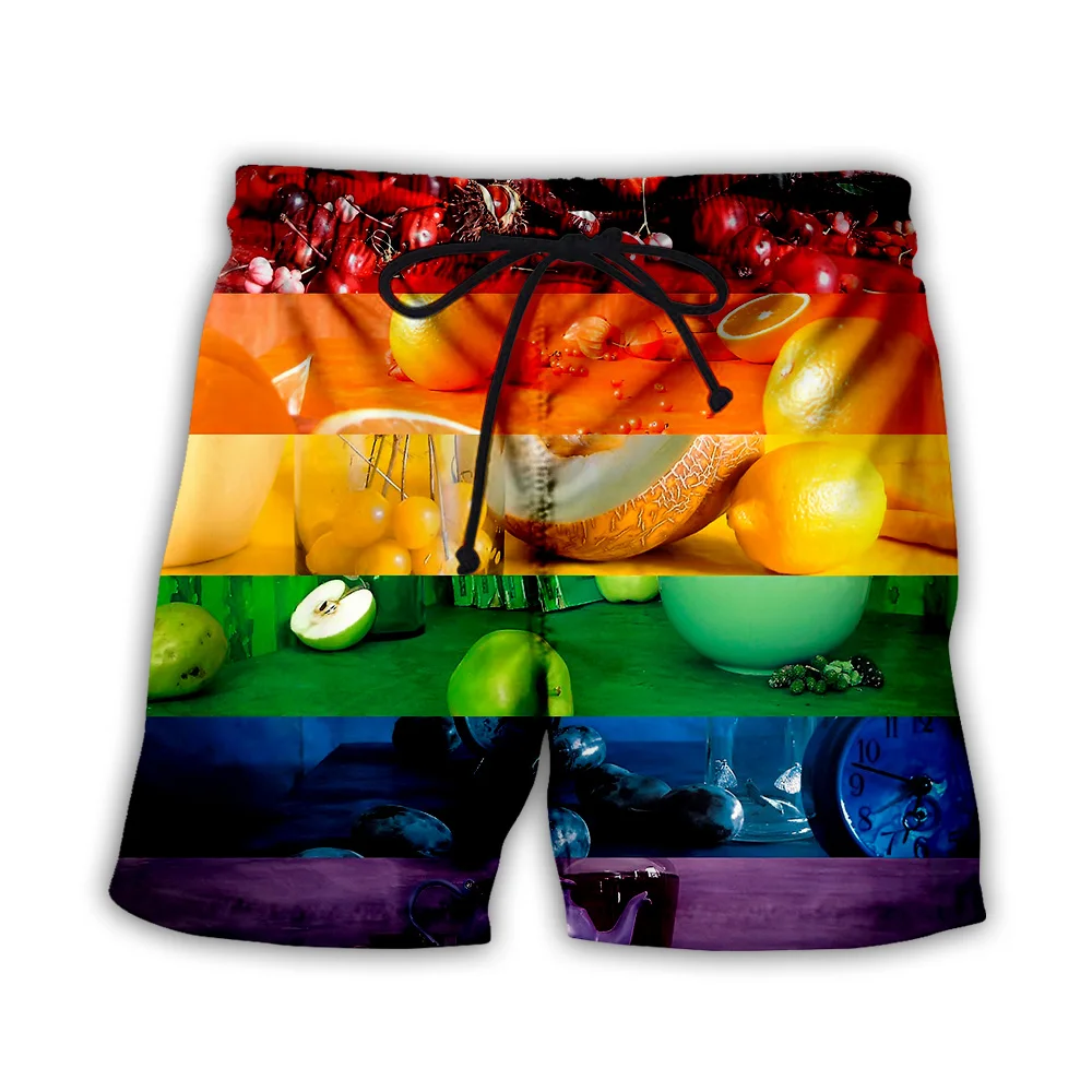 Summer Fun Fruit Shorts 3D Printed Men's Casual Fashion Beach Shorts Casual Summer Trunks Hip Hop Short Pants Streetwear S-5XL
