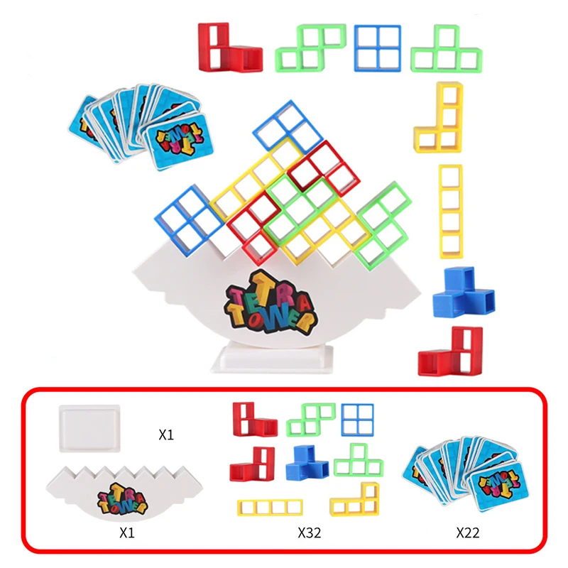 Puzzles Tetra Tower Fun Balance Stacking Building Blocks Board Game for Kids Adults Friends Team Dorm Family Game Night Partie