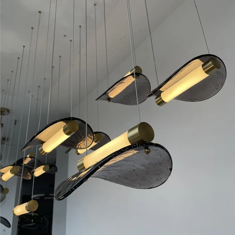Mid Century Hand Hammered Disc Pendant Light Textured Metal Curved UFO Shape Ceiling Lamp Wabi Sabi Japandi LED Hanging Light Fi